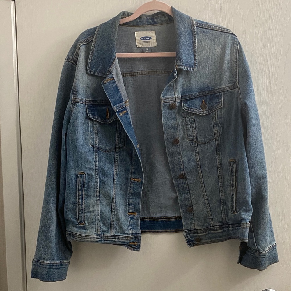 Old Navy Light Blue Denim Jacket - Women's Jean Coat - Picture 2 of 7